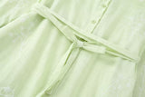 Autumn New Elegant Style Lapel Belt Single-Breasted Shirt Dress Women
