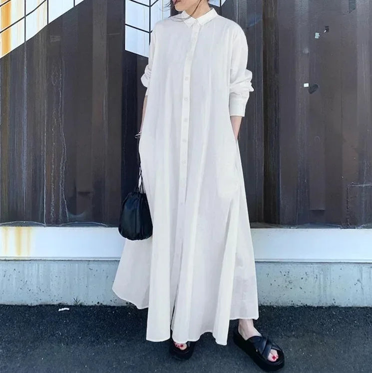 Cotton Linen Women Long Dress by Crystal Crystina, primary view