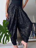 Harem Sequined Solid Pant