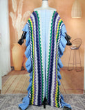 Natalia Sweater & Feather Wool Abaya Kaftan