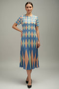 Argyle print spring dress 