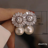 Elegant Bridal Wedding Pearl Earrings