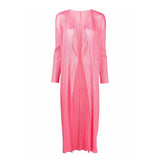 CurveKind™ Pleated Long Jacket
