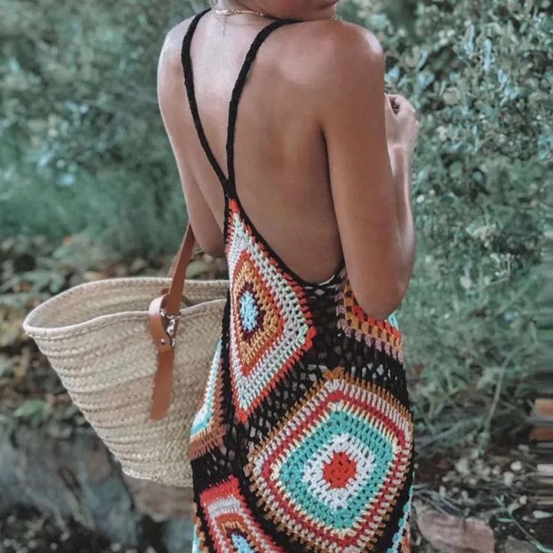 Boho Crochet Beach Dress