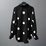 Printed Long Sleeve Polka Dot Blouse