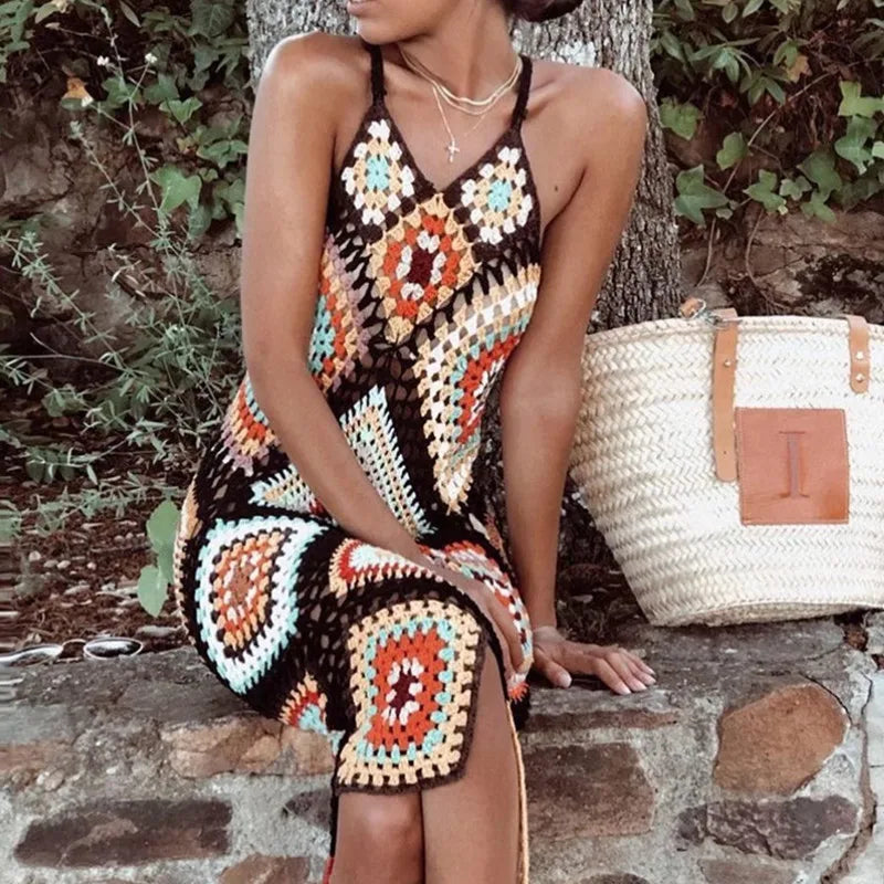 Boho Crochet Beach Dress