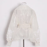 Vintage Print Embroidery Shirt