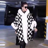 Plaid & Plush Shawl Coat