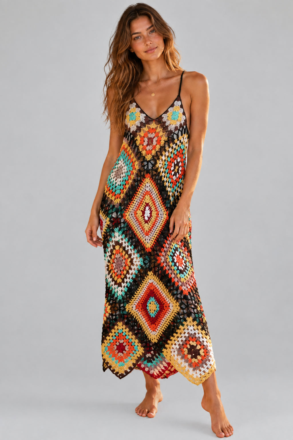 Boho Crochet Beach Dress