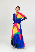 CurveKind™ Pleated Two-Piece Top & Skirt Set by Crystal Crystina, primary view