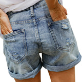 Ripped Distressed Denim Shorts