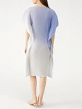 Gradient Batwing Stretch Dress