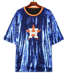 Houston Astros Baseball Sequin Bling Shirt/Dress