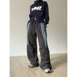 American Retro Relaxed Style Wide Leg Jogger Pant