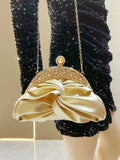Luxurious Twisted Knot Rhinestone Embellished Clutch