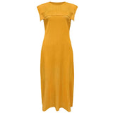 Yellow dress on a white background