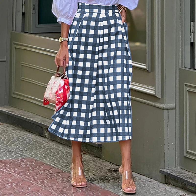 Plaid Print Skirt