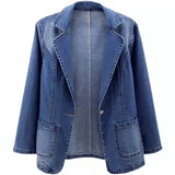 Slim Fit Denim Blazer