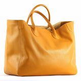 Big Leather Tote Bag