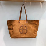 Faux Suede Tote Bag