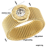 Stainless Steel Roman Numeral Ring