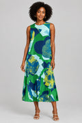 CurveKind™ Geometric Print High-Waist Tank Dress