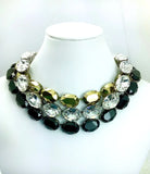 Glass Rhinestone Choker Necklace
