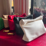 Cowhide Leather Foldable Handbag