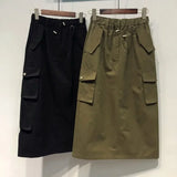 Elastic Waist Cargo Skirt