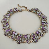 Crystal Rhinestone Collar Choker Necklace and Earrings