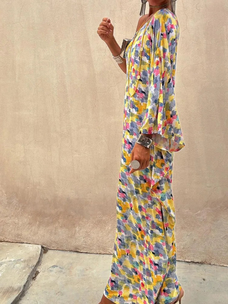 Holiday Backless Maxi Dress by Crystal Crystina, alternate view 2