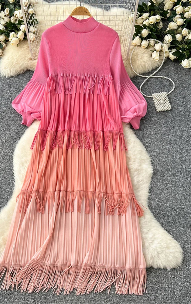 Multicolor Spring Tassel Dress by Crystal Crystina, alternate view 6