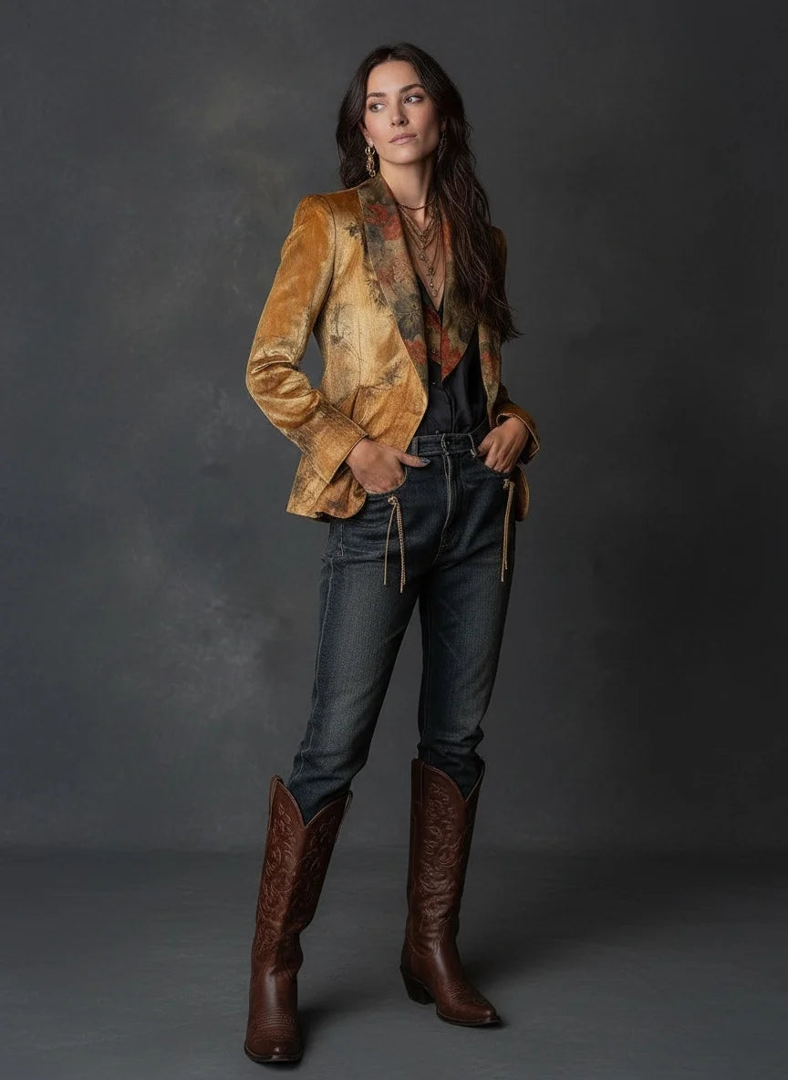 Retro Blazer Velvet Jacket by Crystal Crystina, alternate view 2