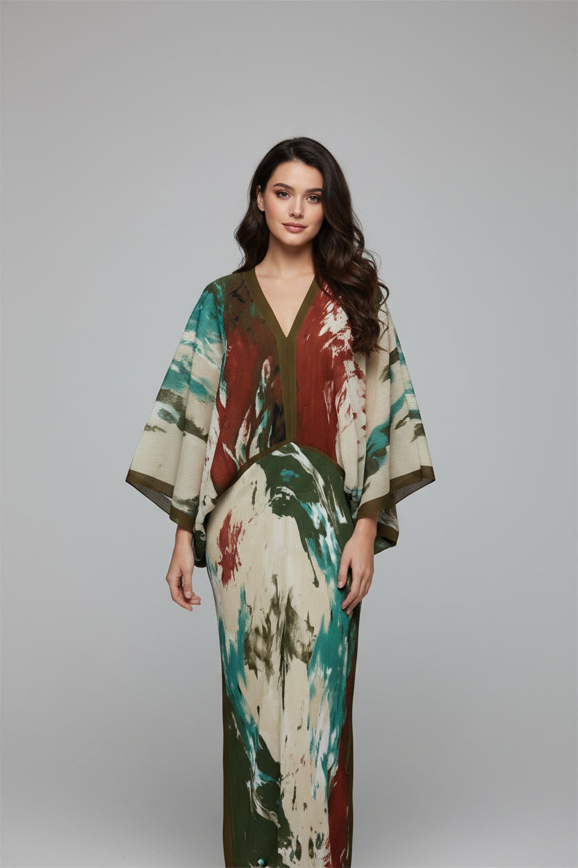 Boho Long Pleated Party Dress