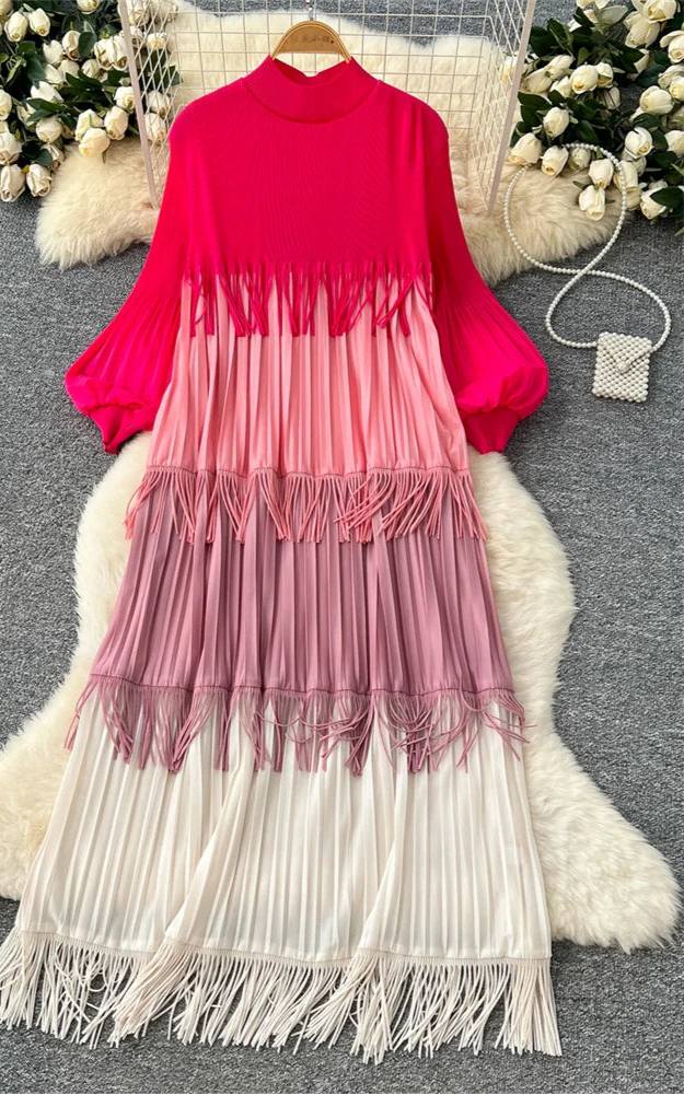 Multicolor Spring Tassel Dress by Crystal Crystina, alternate view 5