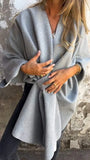 CurveKind™ V-Neck Shawl Cape Coat
