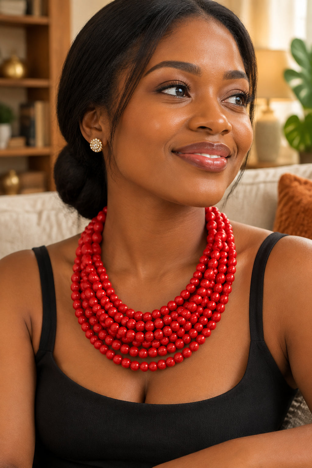 Multi-Layer Beaded Statement Necklace