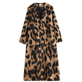 Oversized Leopard Wool Coat