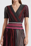 Striped Knit Midi Dress