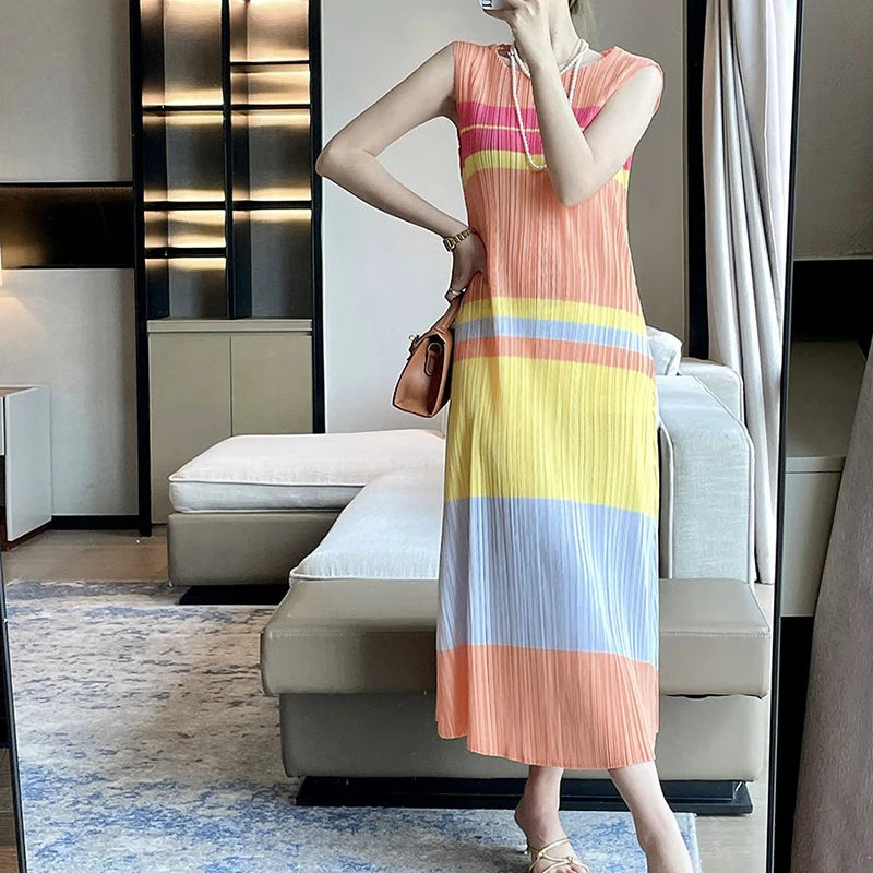 CurveKind™ Striped Summer Maxi Dress