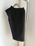 CurveKind™ Asymmetrical Pleated Two-Piece Skirt Set