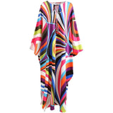 Rainbow Abstract Print Kaftan