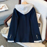 Preppy Hooded Two Piece Blazer