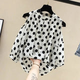 Polka Dot Off-Shoulder Blouse