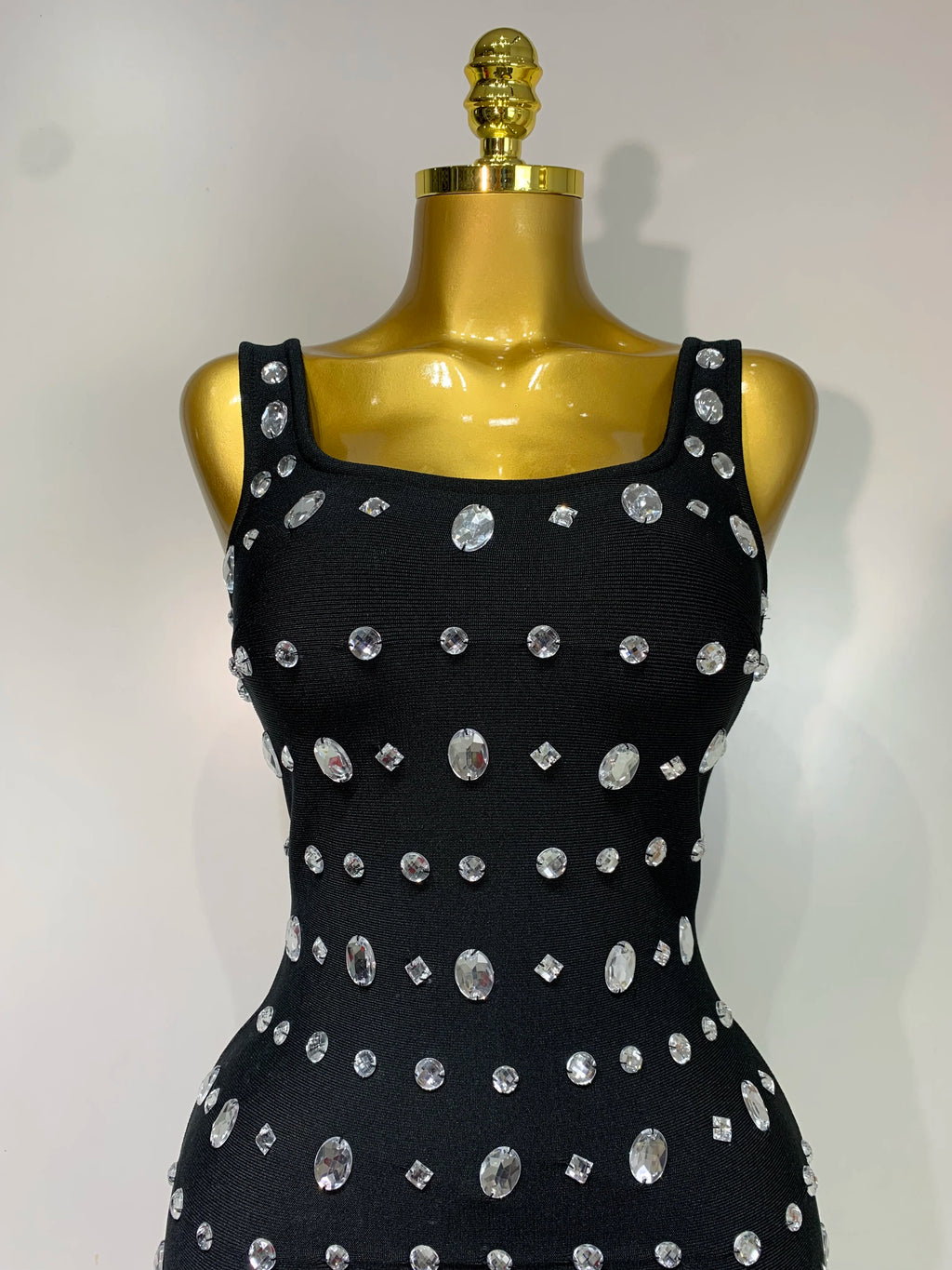 Rhinestone Bodycon Maxi Dress by Crystal Crystina, alternate view 4