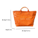 Slouchy Large Vinyl Tote Bag