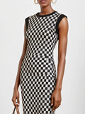 Knitted Checkered Dress