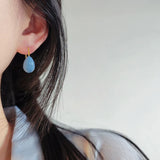 Water Drop Enamel Earrings