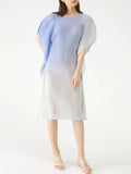 Gradient Batwing Stretch Dress