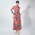 CurveKind™ Striped Turtleneck Two-Piece Maxi Set by Crystal Crystina, alternate view 4
